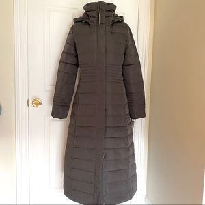 Long Calvin Klein Espresso Down Jacket Size XS